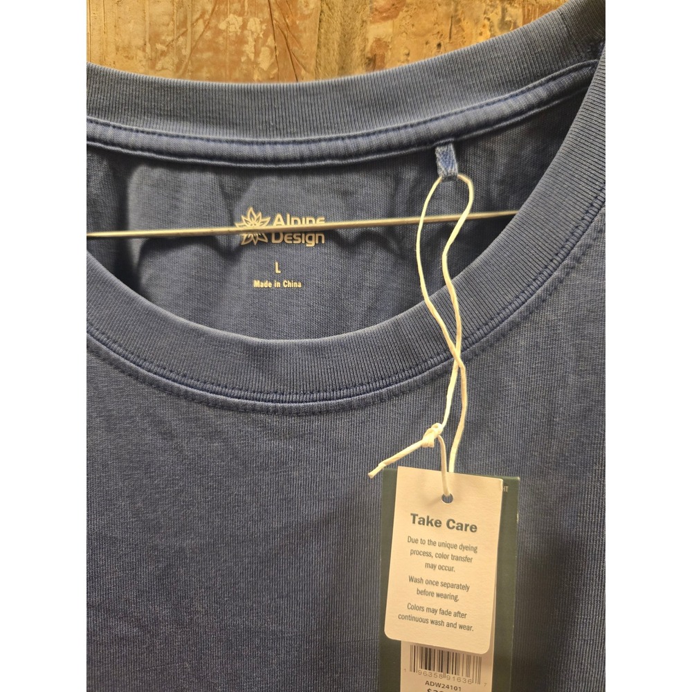 Alpine Design Women's Blue Short‎ Sleeve Crew Neck T-Shirt Large Outdoors New - Picture 2 of 3